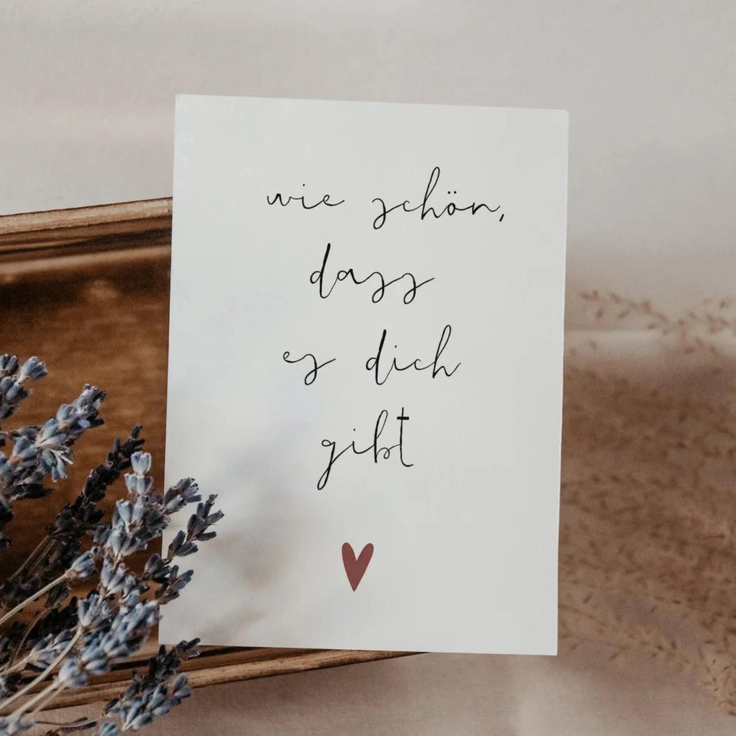 wie schön, dass es dich gibt Karte