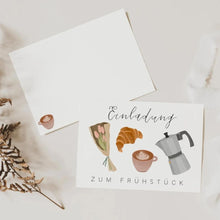 Lade das Bild in den Galerie-Viewer, Einladung zum Frühstück Karte
